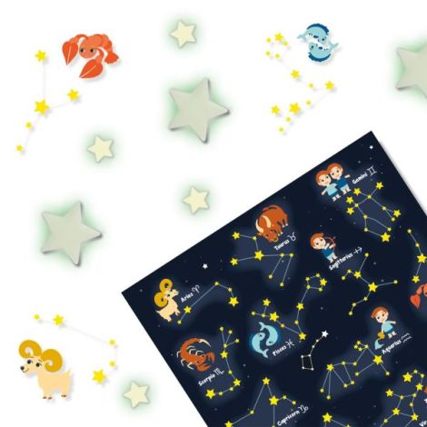 Set autocolante fosforescente cu semne zodiacale pentru copii - poza 5