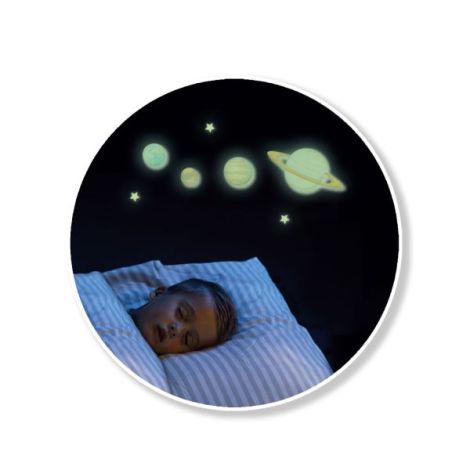 Set autocolante fosforescente cu sistemul solar pentru copii - poza 3