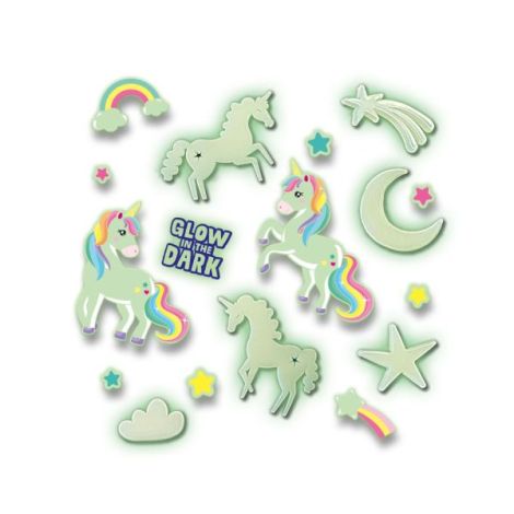 Set autocolante fosforescente cu unicorni pentru copii - poza 3