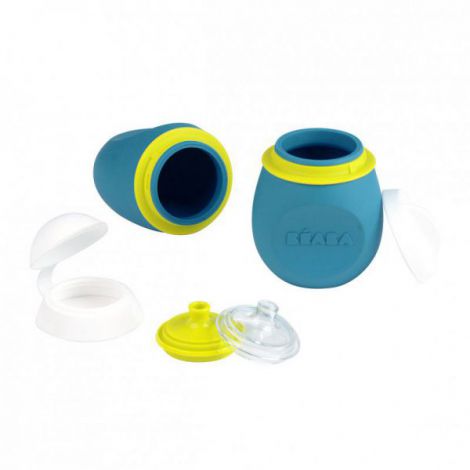 Set BabySqueez 2 in 1 si Recipient Squeez - Albastru - poza 3