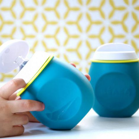 Set BabySqueez 2 in 1 si Recipient Squeez - Albastru - poza 4