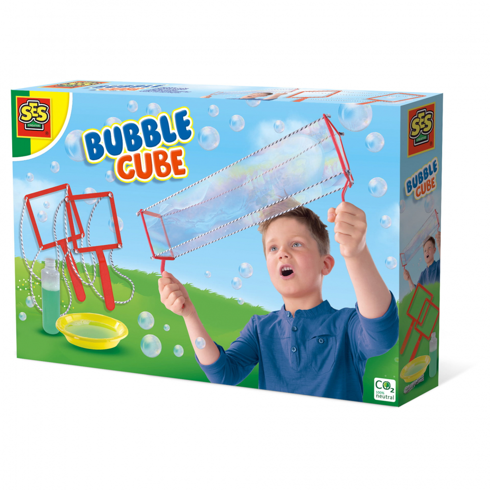 Set baloane de sapun cu solutie inclusa - Cub