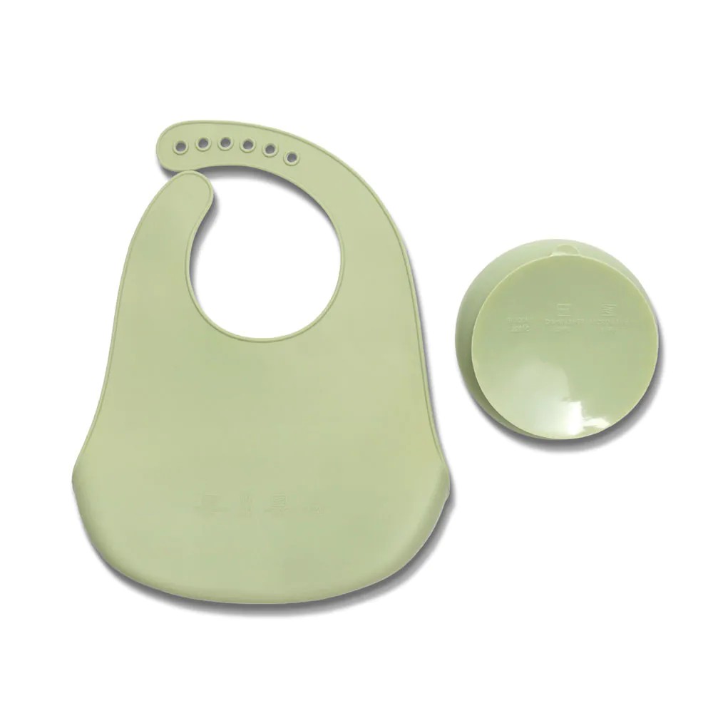 Set baveta si castronel cu ventuza de silicon Lorelli Baby Care Fresh Green - poza 2