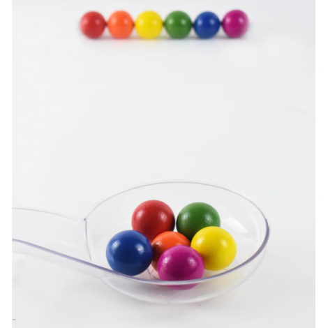 Set bile lemn pentru circuitul cu bile Magbrix Marble Run - poza 3