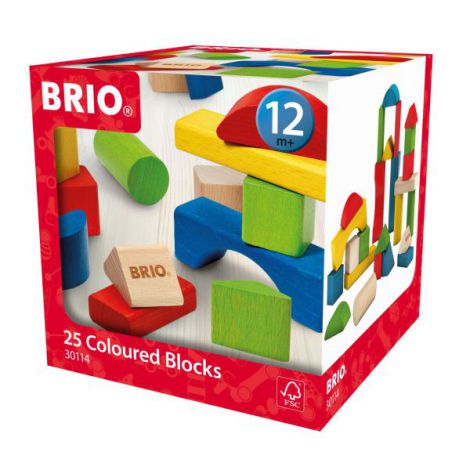Set blocuri colorate din lemn 25 piese 30114 Brio - poza 1