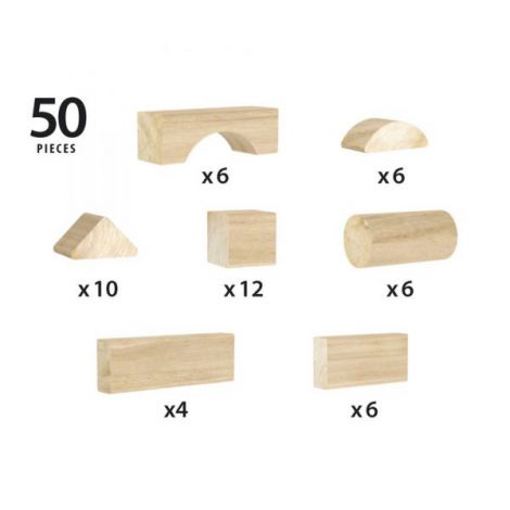 Set blocuri din lemn 50 piese 30113 Brio - poza 4