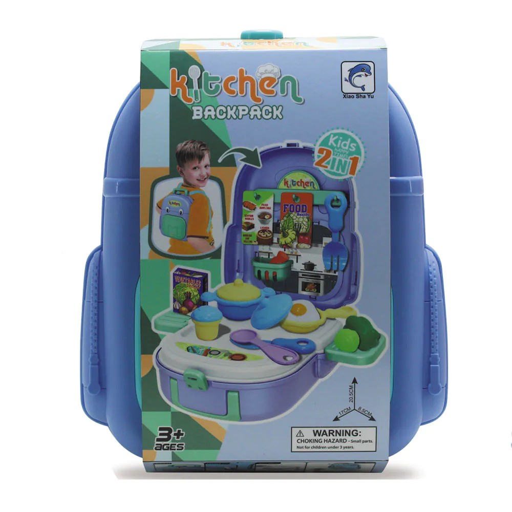 Set bucatarie 2 in 1 in rucsac Kitchen Backpack Mov - poza 1