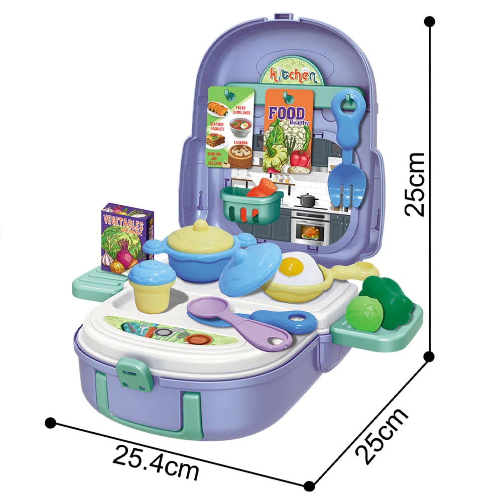 Set bucatarie 2 in 1 in rucsac Kitchen Backpack Mov - poza 3