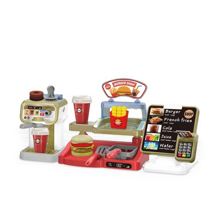 Set Burger SHOP cu casa de marcat - jucarie de rol 3+