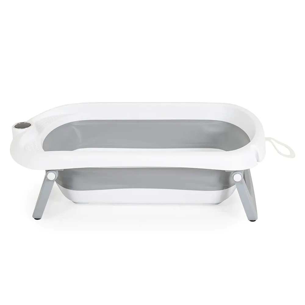 Set cadita pliabila cu termometru, reductor textil si accesorii Cangaroo Balena 80 x 47 cm Grey - poza 5