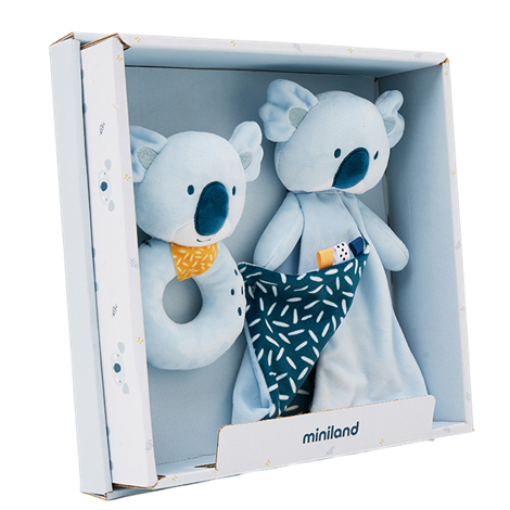 Set cadou bebe - zornaitoare si paturica moale de atasament Koala, de la 0 luni - poza 1