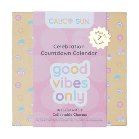 Set cadou bratara si charmuri - Calendar pentru sarbatorit evenimente - Good Vibes Only - poza 1
