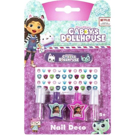 Set cadou cu oje si stickere pentru unghii, cu tematica Gabby Dollhouse - poza 1