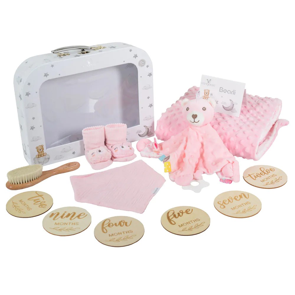 Set cadou pentru bebelusi Cangaroo 6 in 1 Bearli Roz - poza 1