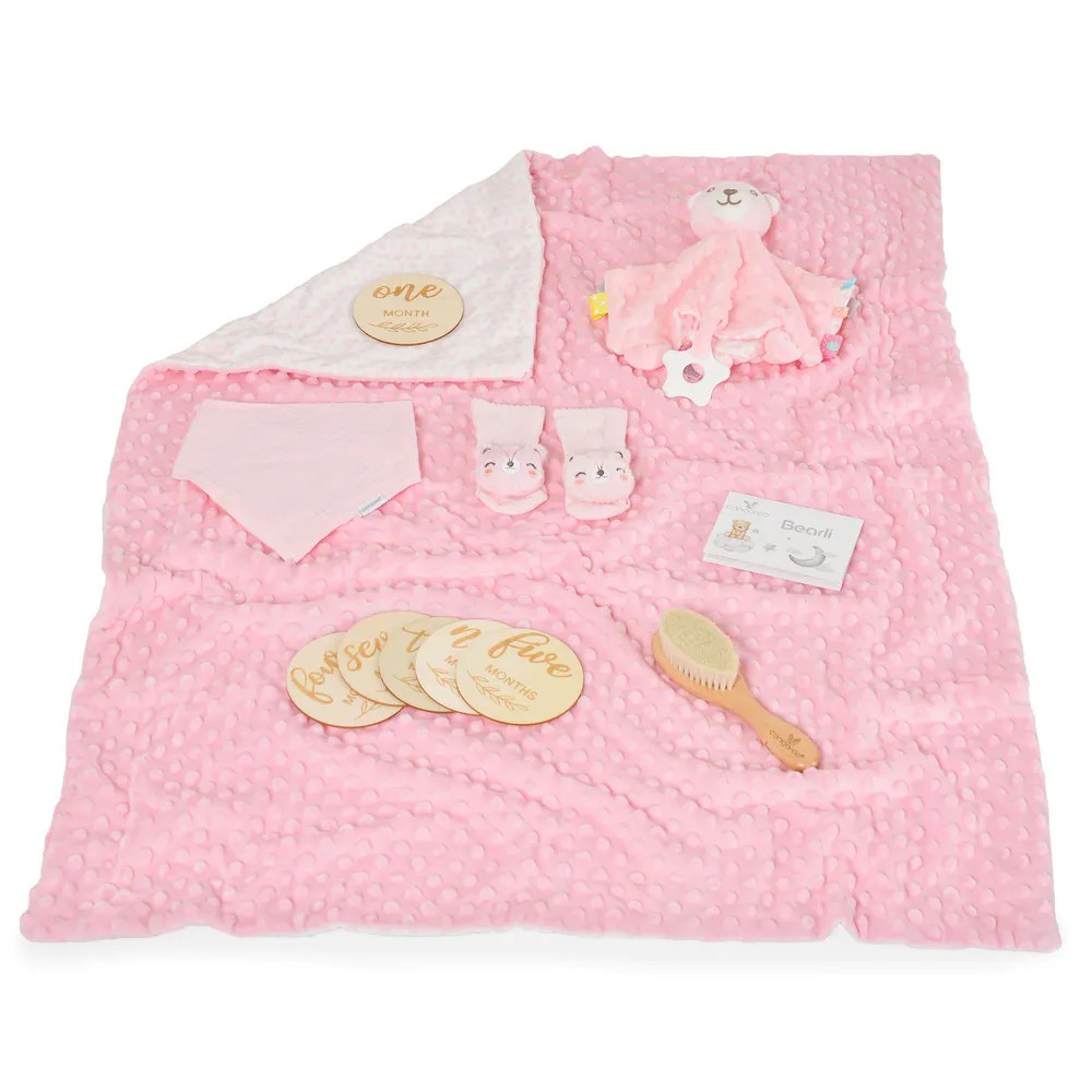 Set cadou pentru bebelusi Cangaroo 6 in 1 Bearli Roz - poza 4