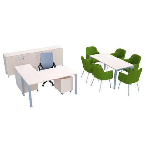 Set complet de mobilier K2 pentru birou director scoala, gradinita - poza 1