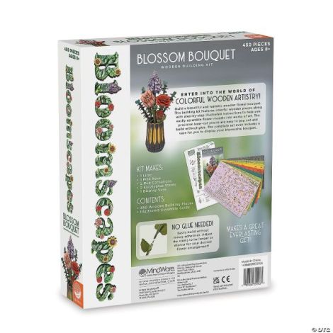 Set constructie Buchet de flori, din lemn, Bloomscapes Blossom Bouquet - set creativ 450 piese - poza 2