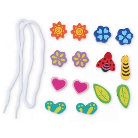 Set constructie din lemn Marionette forme geometrice 75 piese - poza 1
