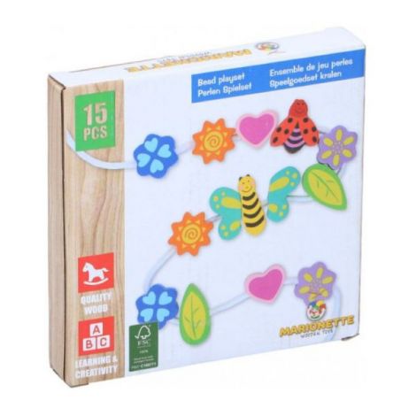 Set constructie din lemn Marionette forme geometrice 75 piese - poza 2