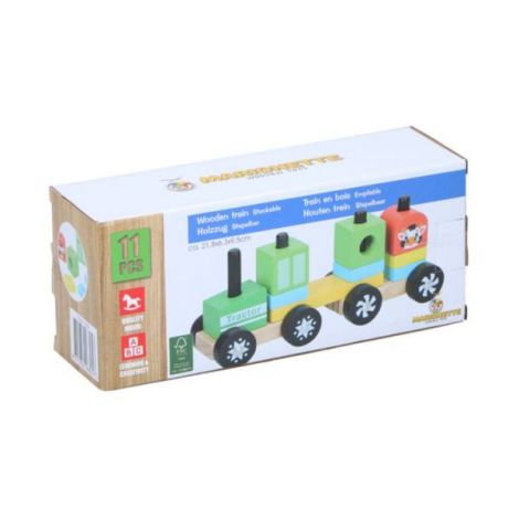 Set constructie din lemn Marionette Tractor 11 piese - poza 2