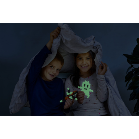 Set constructie educativ Plus-Plus Glow in the Dark, 3000 piese pentru activitati STEM si dezvoltare creativa - poza 5