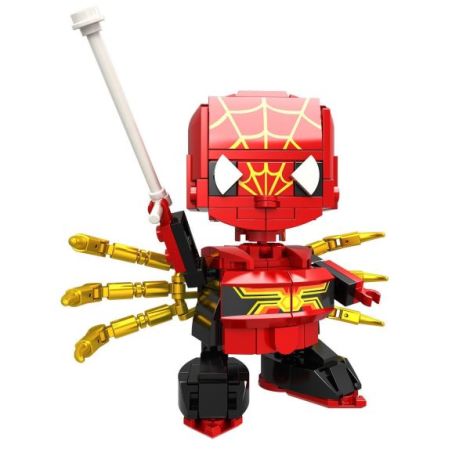 Set constructie Erou Masca Rosie , supererou cu puteri de paianjen, 215 piese - poza 2