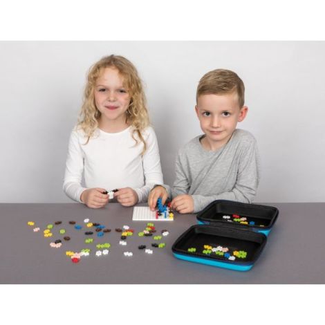 Set constructie Plus-Plus, 100 piese, portabil, in geanta cu fermoar - poza 2