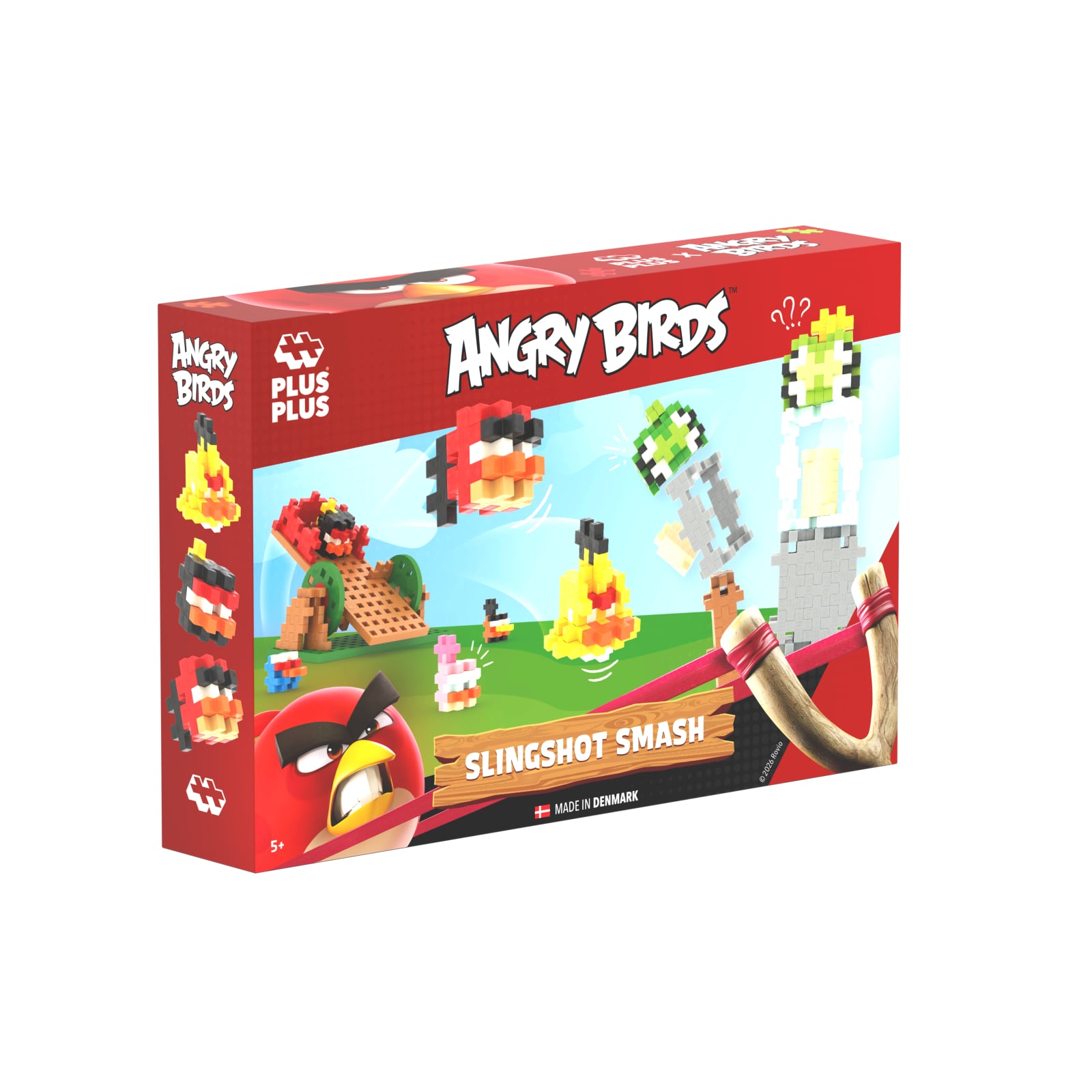 Set constructie Plus-Plus, 300 piese, Angry Birds cu prastie