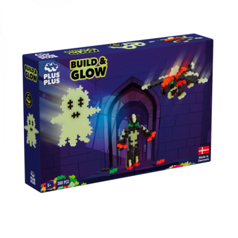 Set constructie Plus-Plus, 360 piese, Construieste si Straluceste, culori fluorescente - poza 1