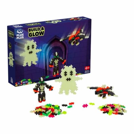 Set constructie Plus-Plus, 360 piese, Construieste si Straluceste, culori fluorescente - poza 2