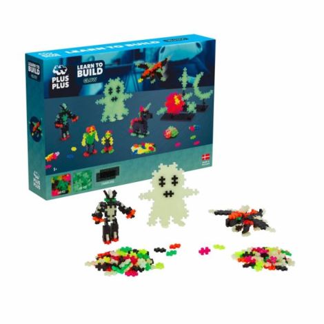 Set constructie Plus-Plus, 500 piese, Invata sa construiesti, culori stralucitoare - poza 2
