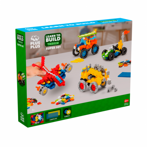 Set constructie Plus-Plus, 500 piese, Invata sa construiesti vehicule - poza 1