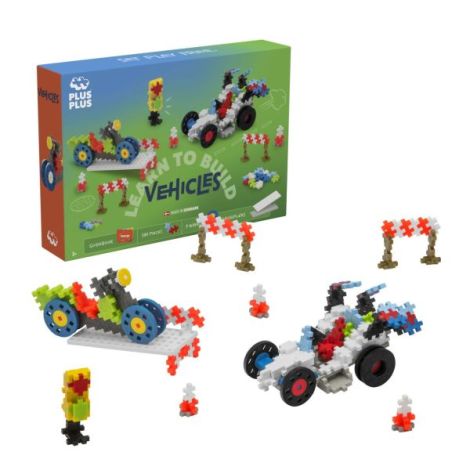 Set constructie Plus-Plus, 500 piese, Invata sa construiesti vehicule - poza 2