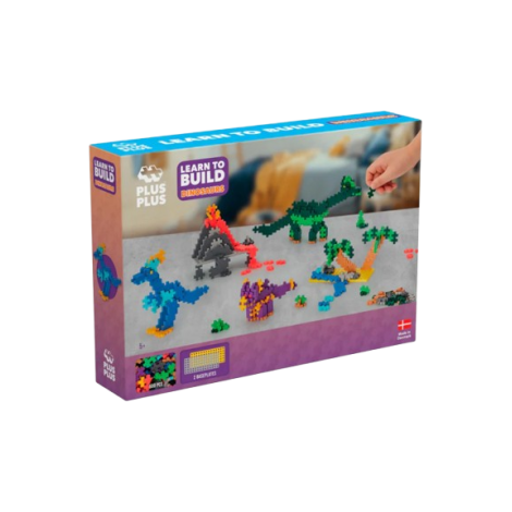 Set constructie Plus-Plus, 600 piese, Invata sa construiesti dinozauri - poza 1