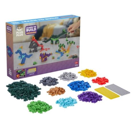 Set constructie Plus-Plus, 600 piese, Invata sa construiesti dinozauri - poza 2