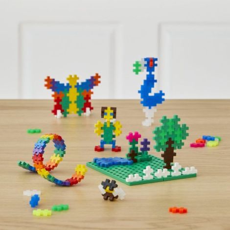 Set constructie Plus-Plus, 600 piese, portabil, in cutie metalica, culori standard - poza 3