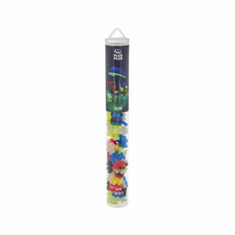 Set constructie Plus-Plus, tub 100 piese, Glow mix, culori fluorescente - poza 1
