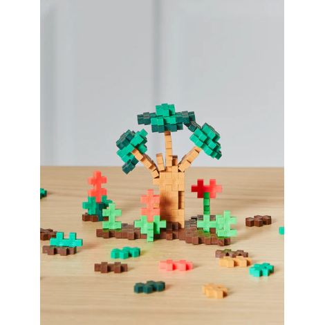 Set constructie Plus-Plus, tub 100 piese, Jungle Mix - poza 4