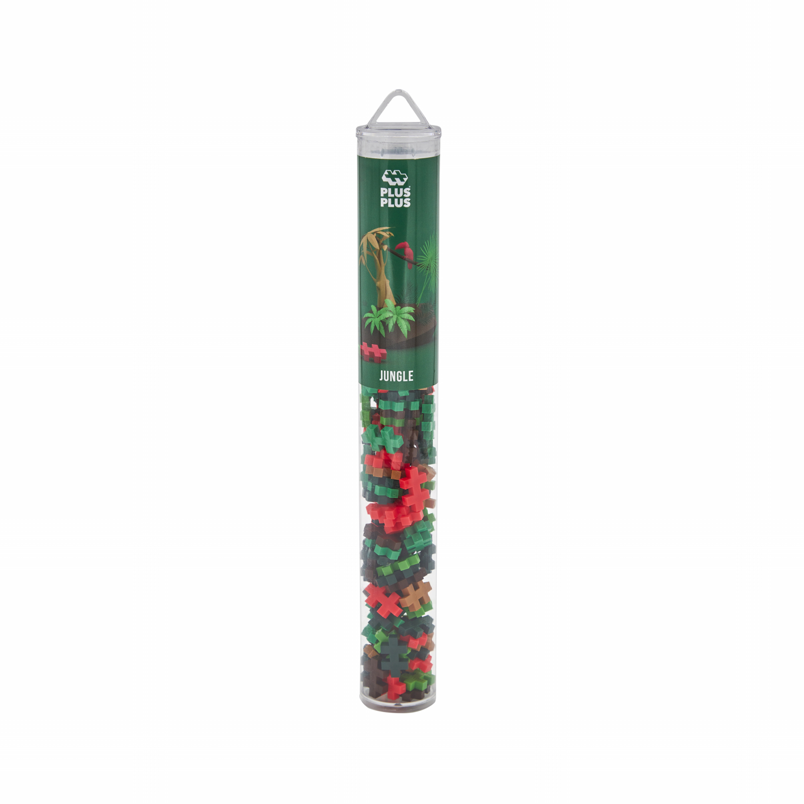 Set constructie Plus-Plus, tub 100 piese, Jungle Mix