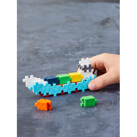 Set constructie Plus-Plus, tub 100 piese, Nava-container - poza 4