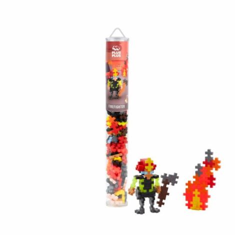 Set constructie Plus-Plus, tub 100 piese, Pompier - poza 2