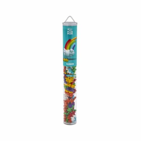 Set constructie Plus-Plus, tub 100 piese, Rainbow Mix, culorile curcubeului - poza 1