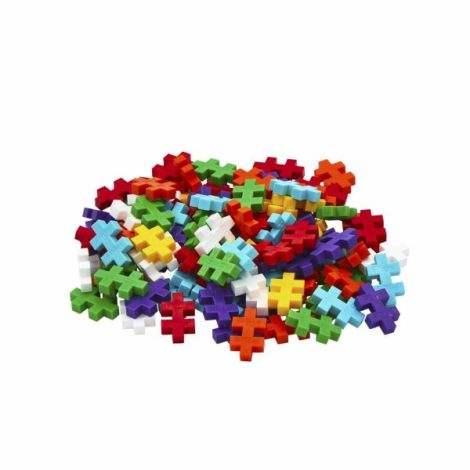 Set constructie Plus-Plus, tub 100 piese, Rainbow Mix, culorile curcubeului - poza 3