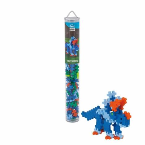 Set constructie Plus-Plus, tub 100 piese, Triceratops - poza 2
