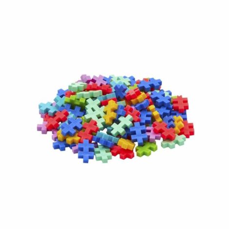 Set constructie Plus-Plus, tub 100 piese, Tropical Mix, culori tropicale - poza 3