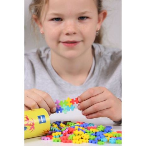 Set constructie Plus-Plus, tub 100 piese, Tropical Mix, culori tropicale - poza 4