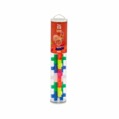 Set constructie Plus-Plus, tub 15 piese mari, Neon, culori fluorescente - poza 1
