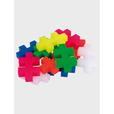 Set constructie Plus-Plus, tub 15 piese mari, Neon, culori fluorescente - poza 3
