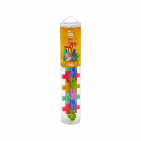 Set constructie Plus-Plus, tub 15 piese mari, Tropical, culori tropicale - poza 1