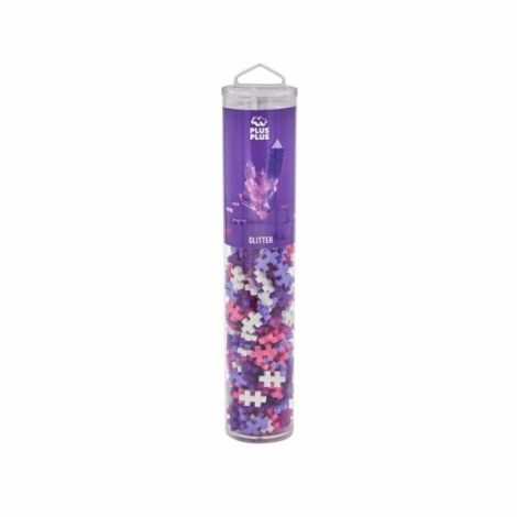 Set constructie Plus-Plus, tub 240 piese, Glitter Mix, culori cu sclipici - poza 1